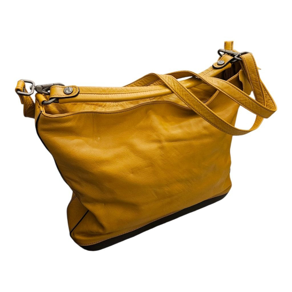 Think! Yellow Leather Shoulder Bag - Picture 3 of 14